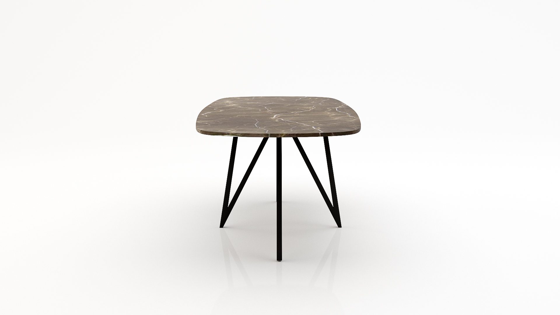 Deens ovale marmeren eettafel Polipetti – Royal Brown