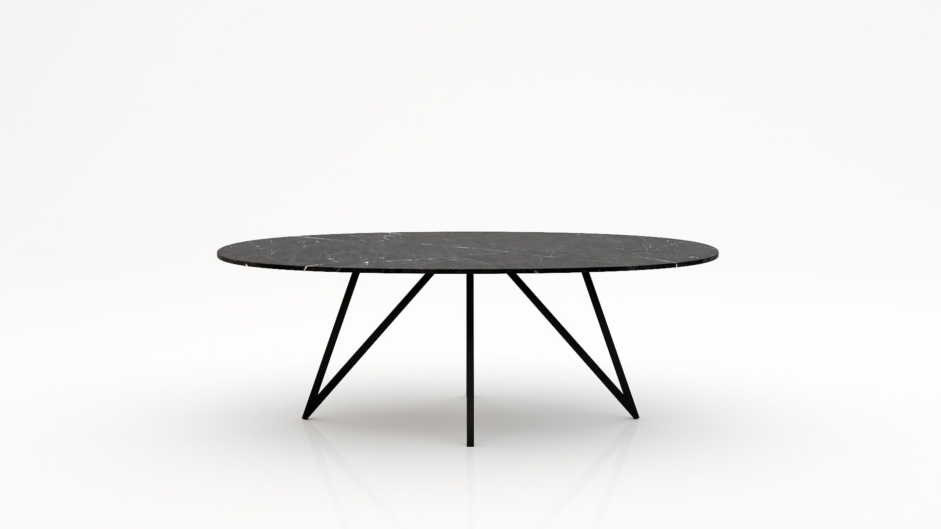 Ovale marmeren eettafel Polipetti – Negresco