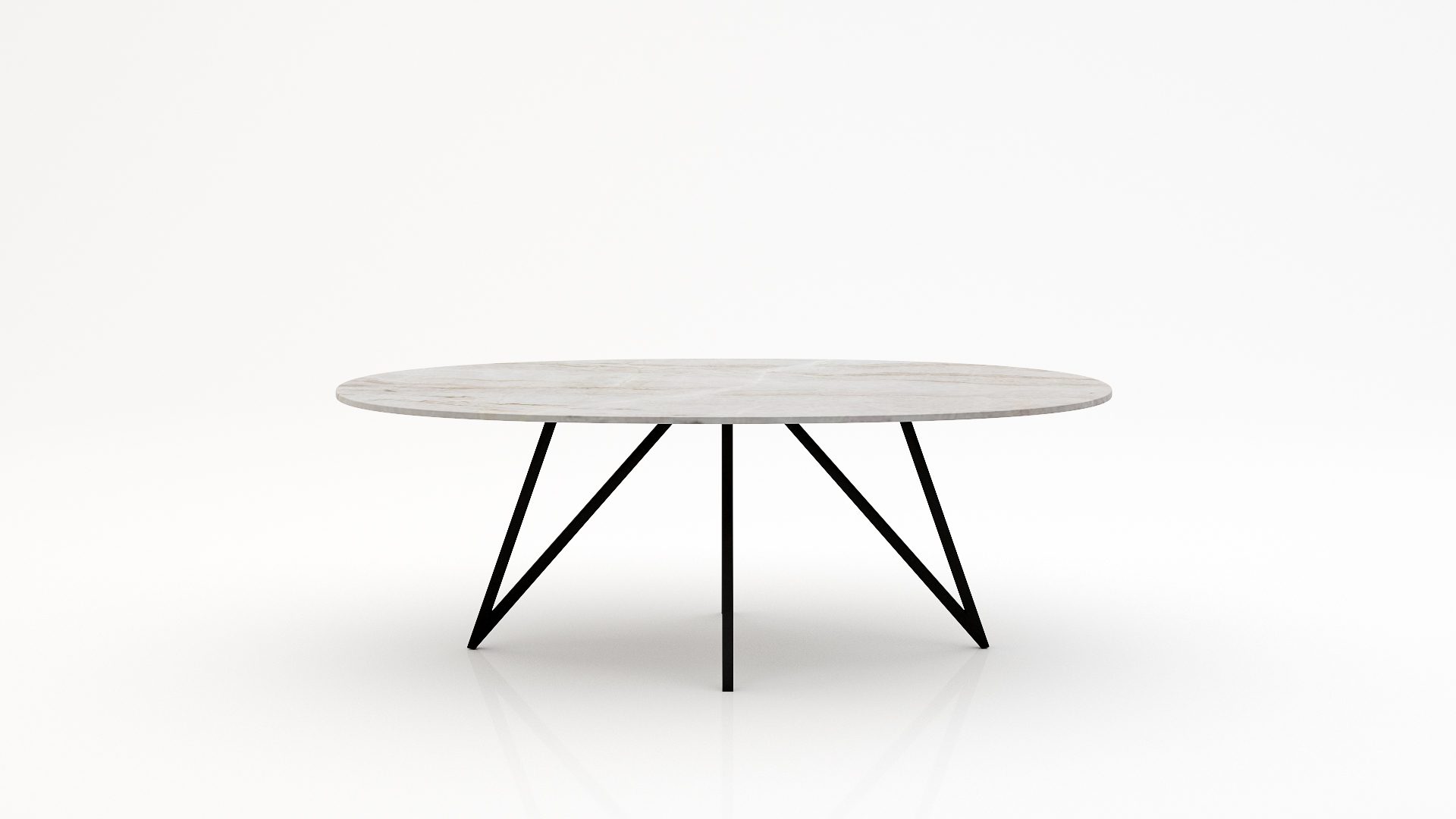 Ovale marmeren eettafel Polipetti – Taj Mahal Quartzite