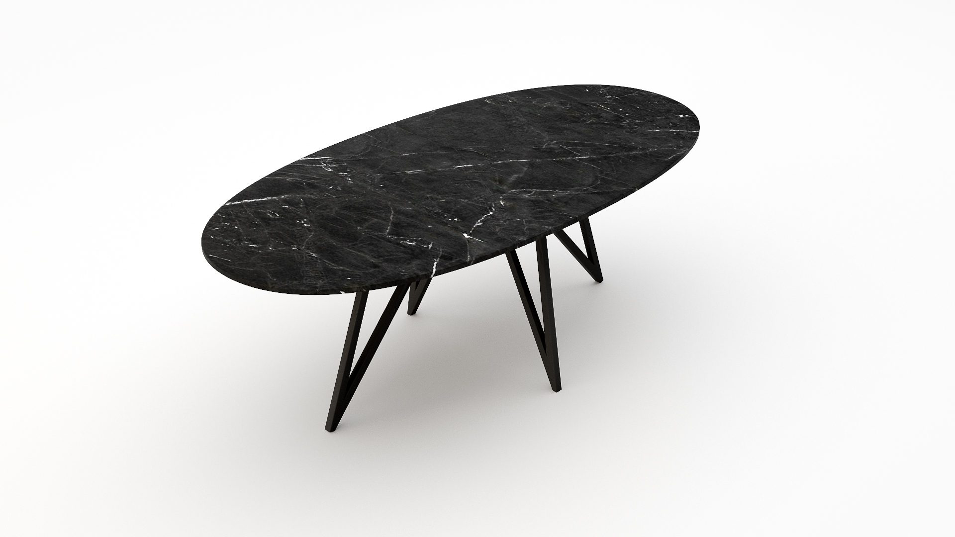 Ovale marmeren eettafel Polipetti – Negresco