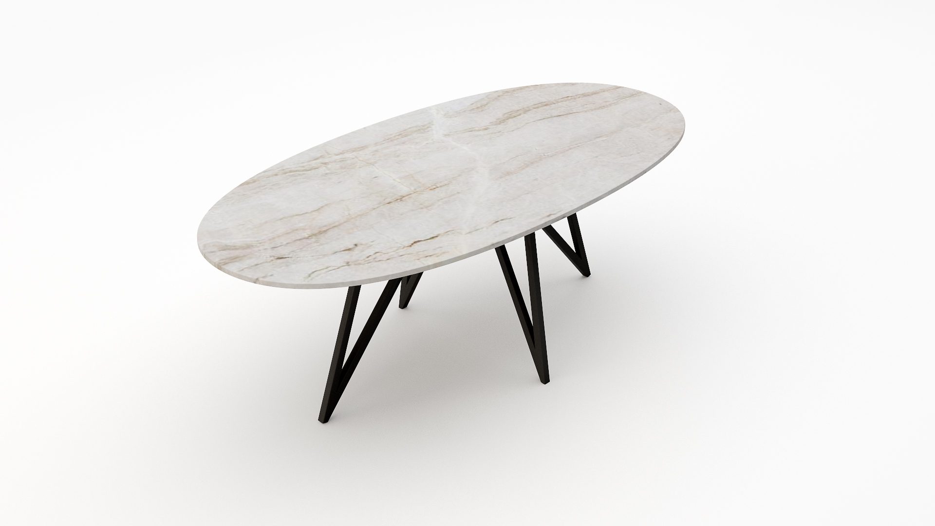 Ovale marmeren eettafel Polipetti – Taj Mahal Quartzite