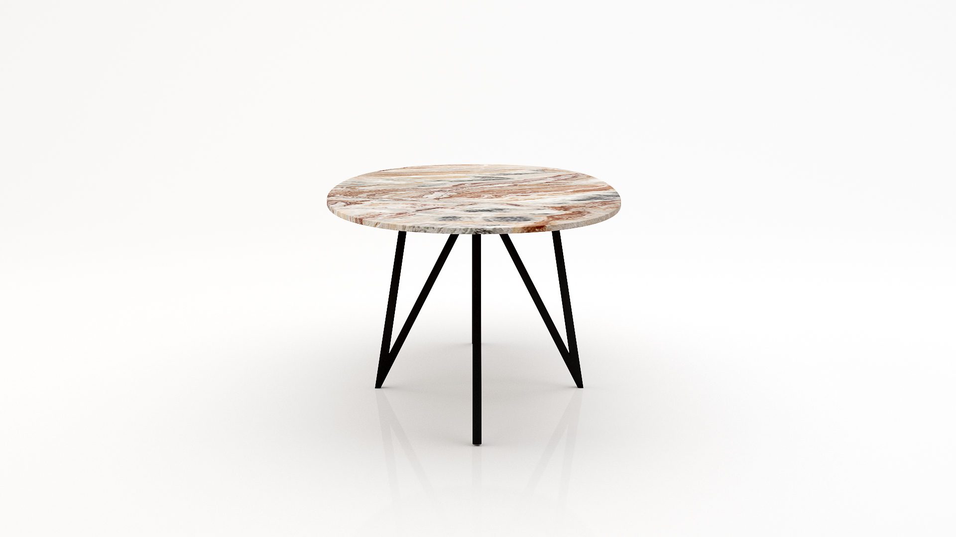 Ovale marmeren eettafel Polipetti – Arabescato Orobico Rosso