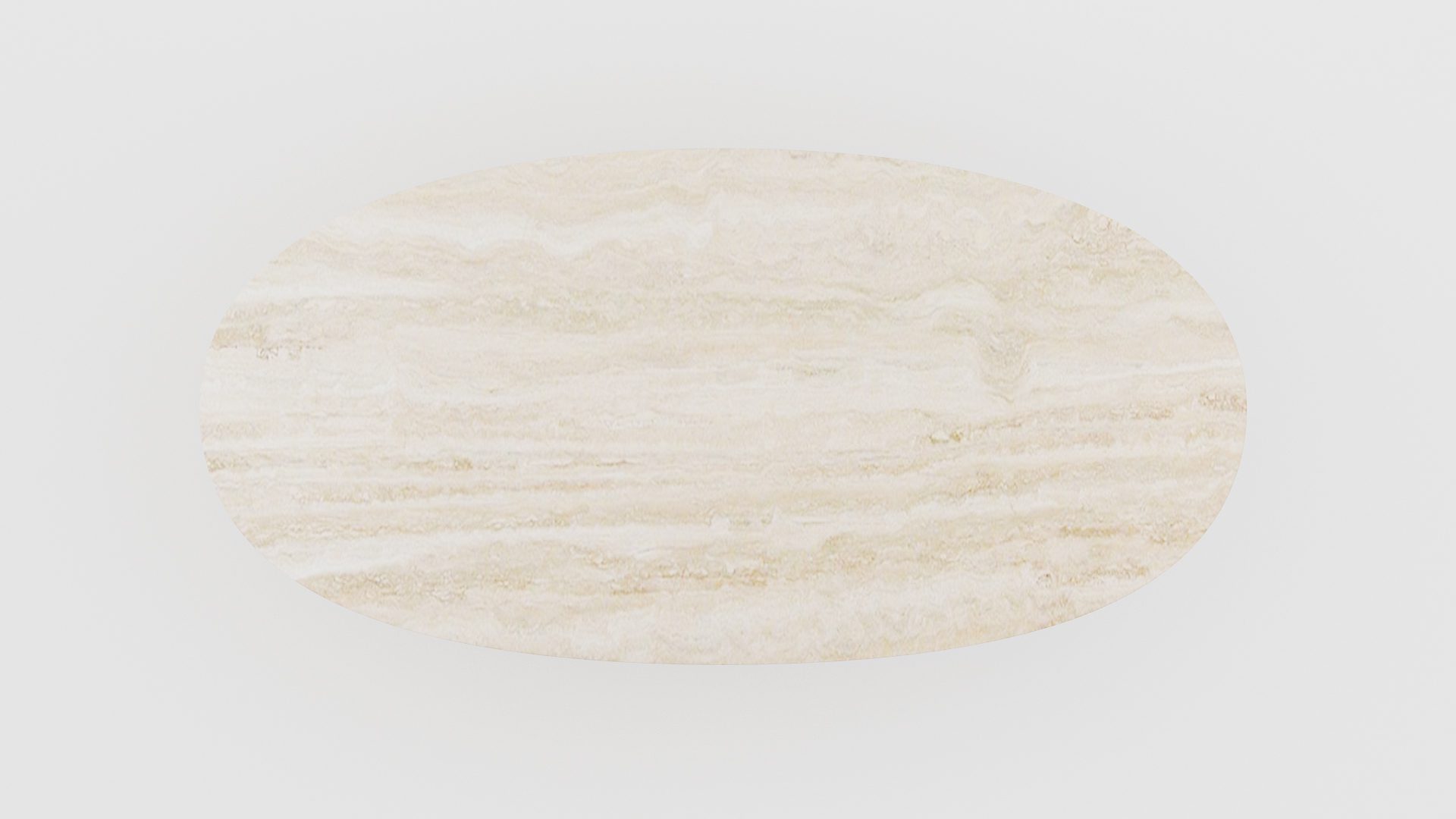 Ovale marmeren eettafel Polipetti – Travertino Chiaro