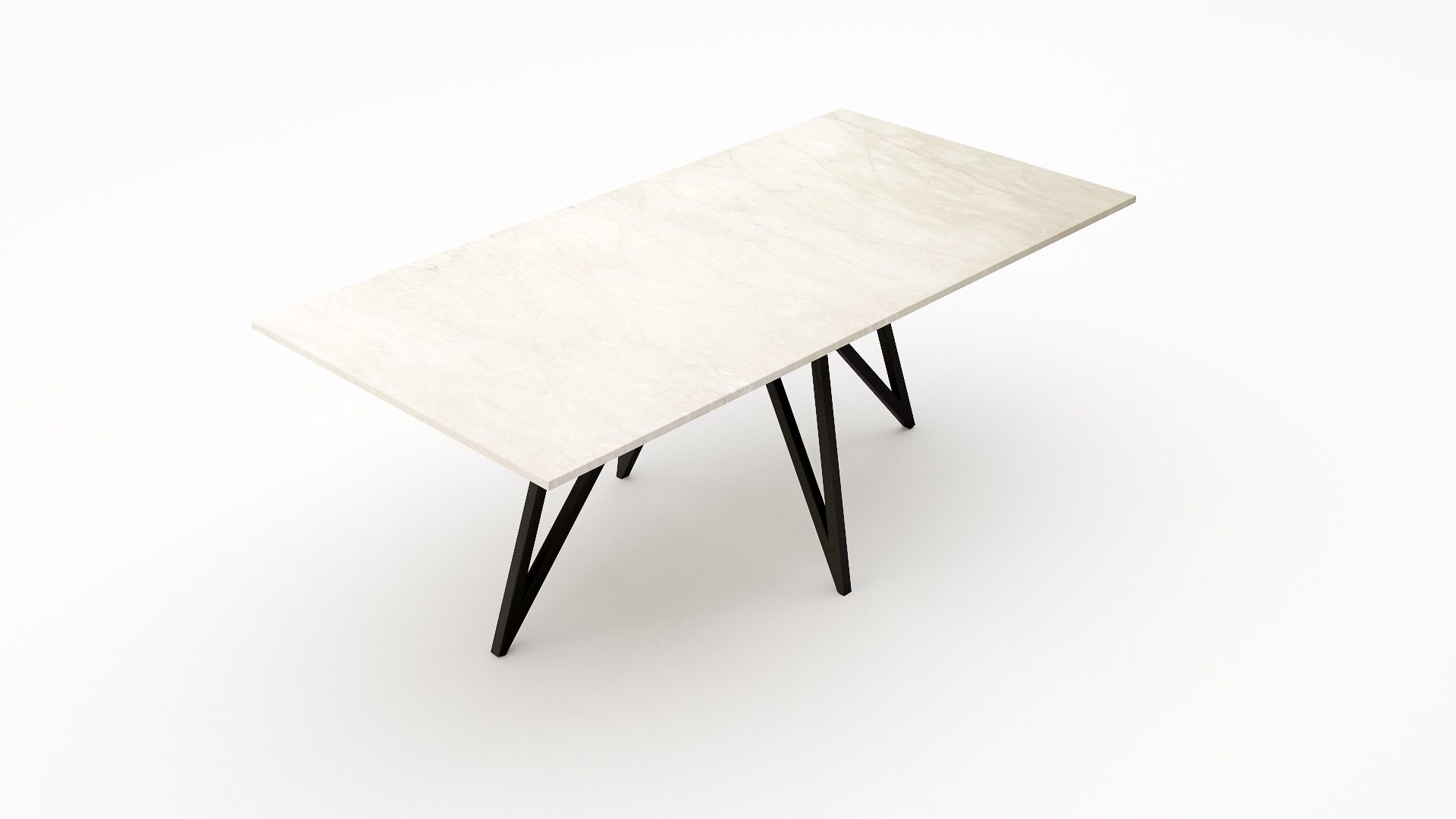 Rechthoekige marmeren eettafel Polipetti Botticino Semi Classico