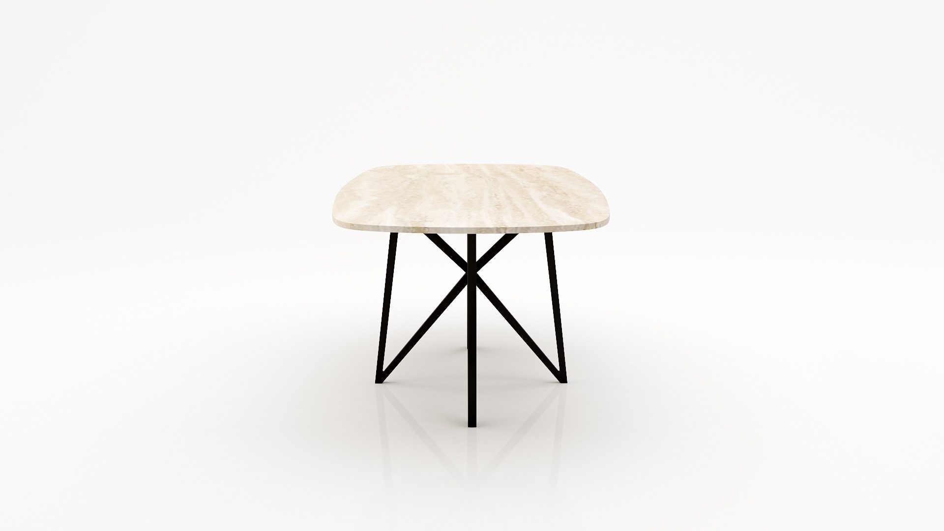 Deens ovale marmeren eettafel Stella – Travertino Chiaro