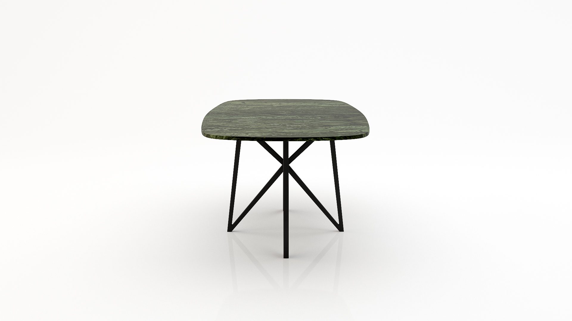 Deens ovale marmeren eettafel Stella – Verde Guatemala