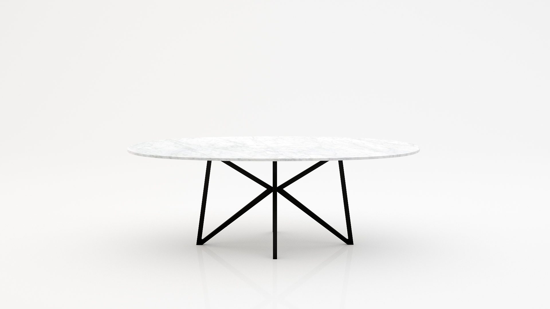 Ovale marmeren eettafel Stella – Bianco Carrara CD CHIARO