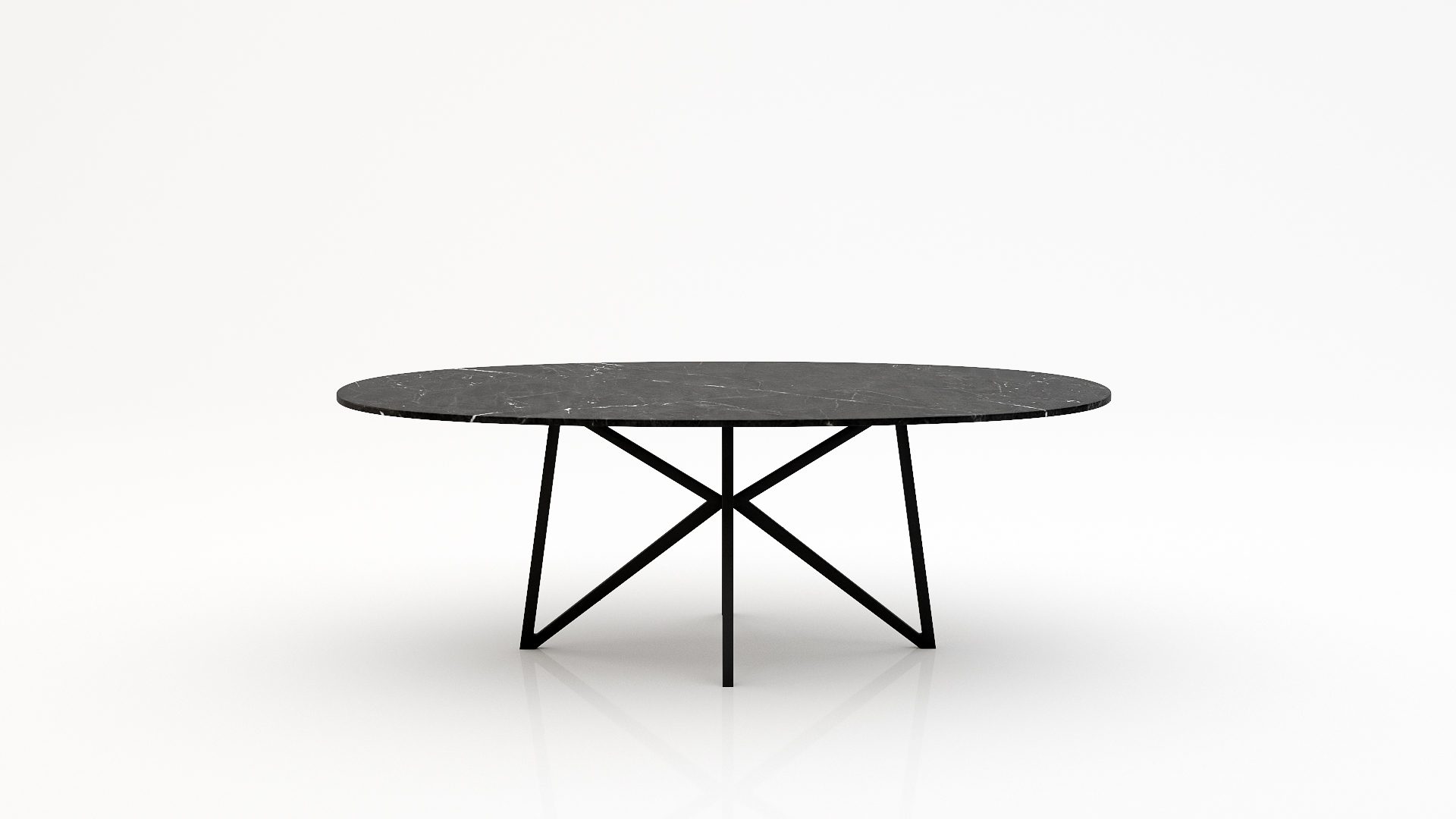 Ovale marmeren eettafel Stella – Negresco