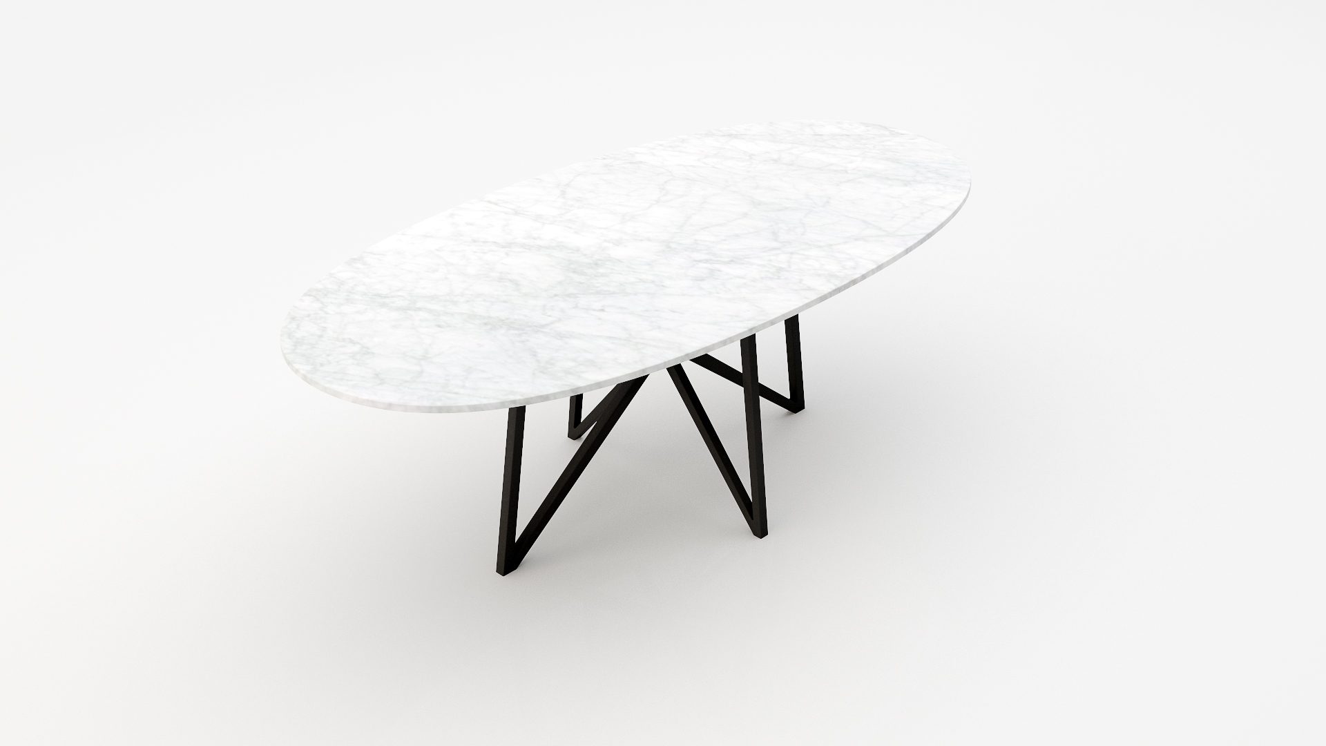 Ovale marmeren eettafel Stella – Bianco Carrara CD CHIARO
