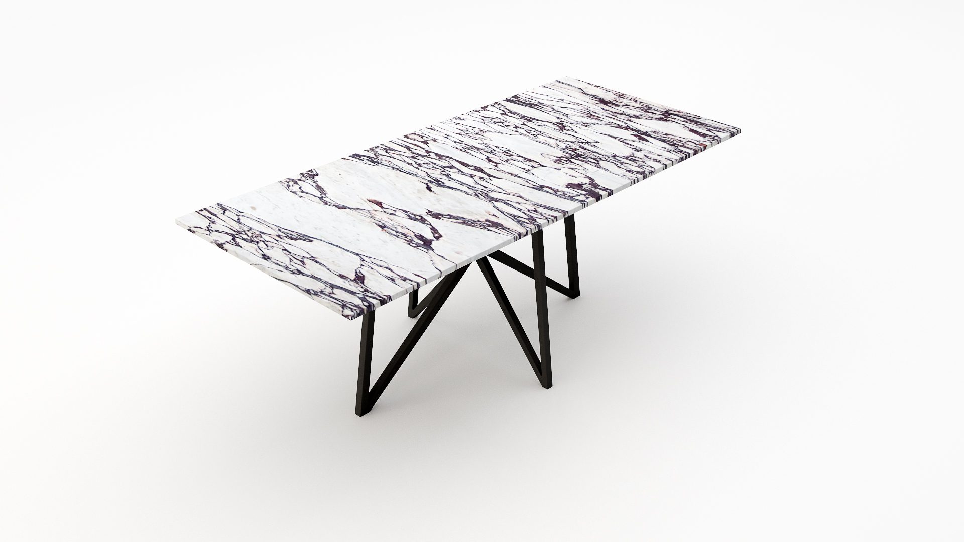 Rechthoekige marmeren eettafel Stella – Calcatta Viola
