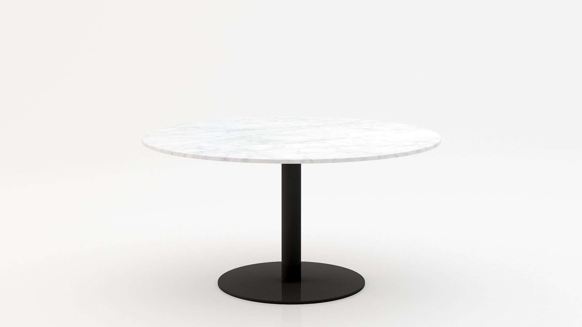 Ronde marmeren eettafel Tubo – Bianco Carrara CD CHIARO