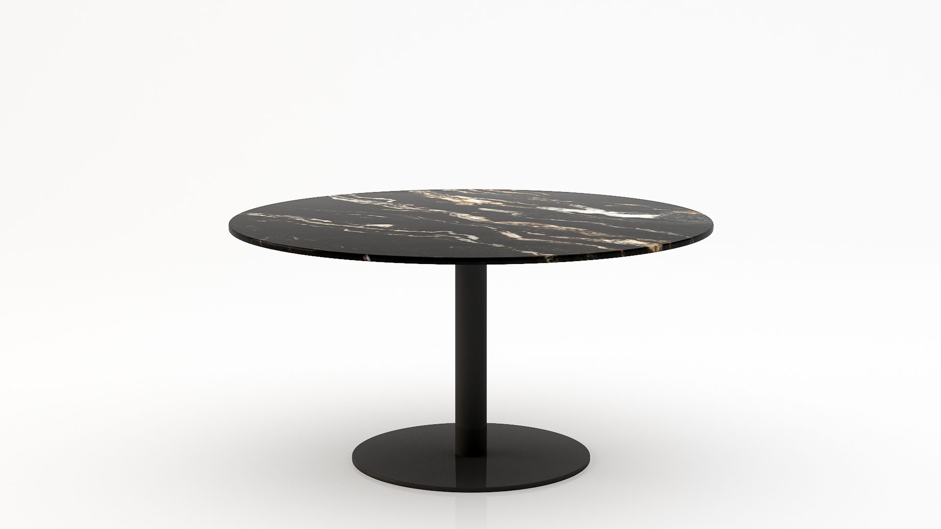 Ronde marmeren eettafel Tubo – Titanium