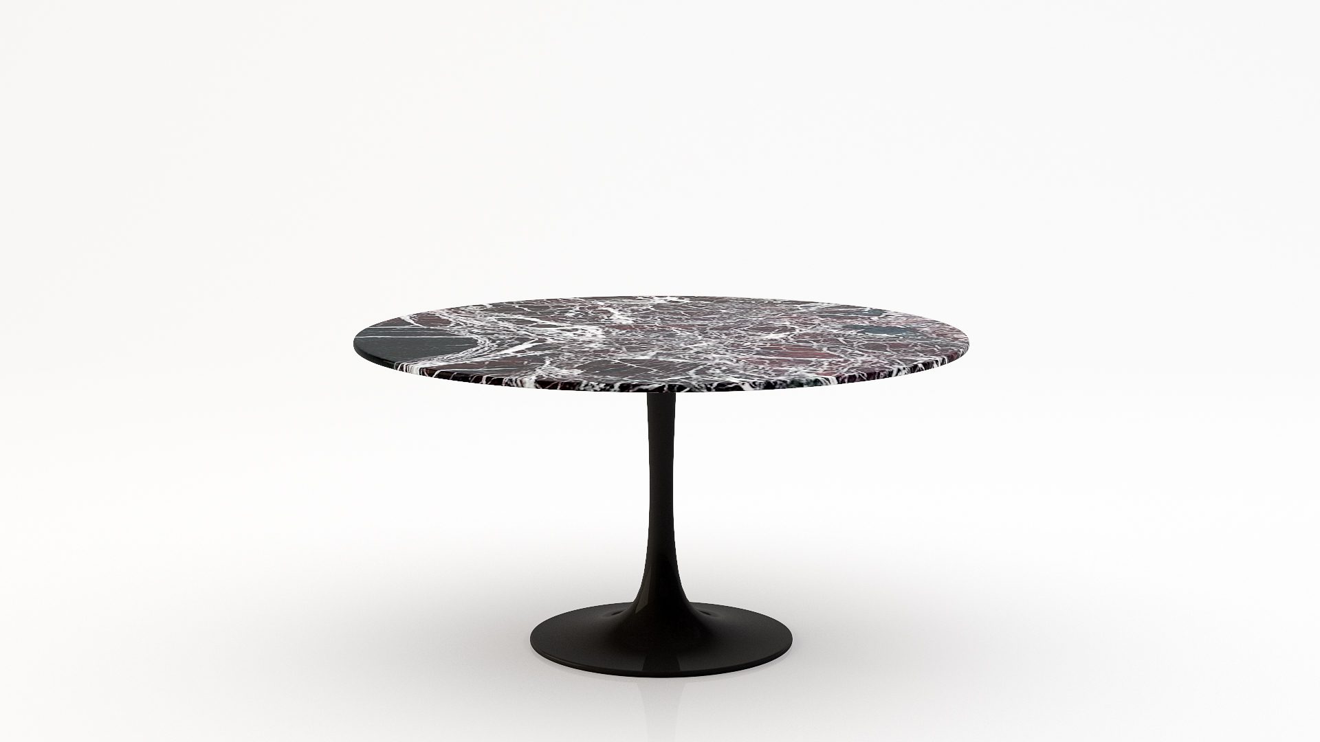 Ronde marmeren eettafel Tulip – Rosso Levanto