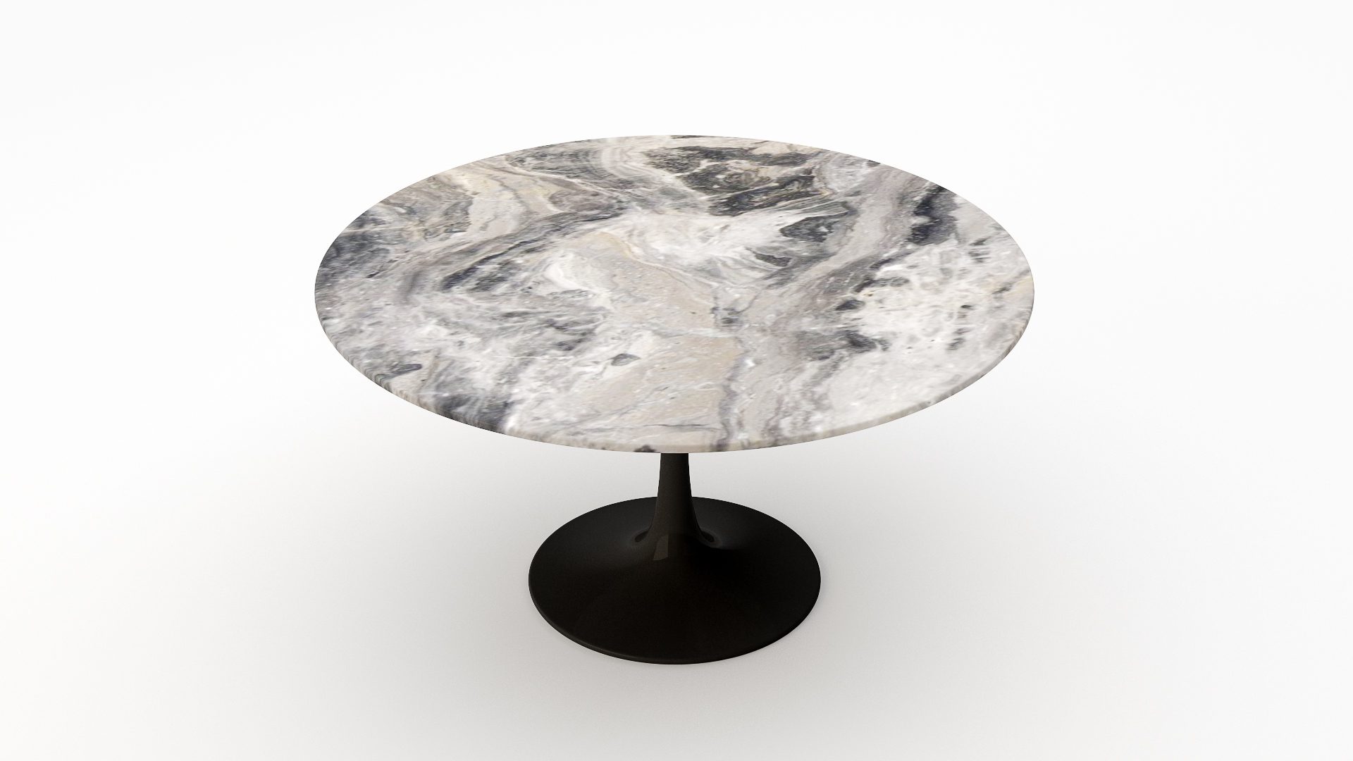 Ronde marmeren eettafel Tulip – Arabescato Orobico Grigio