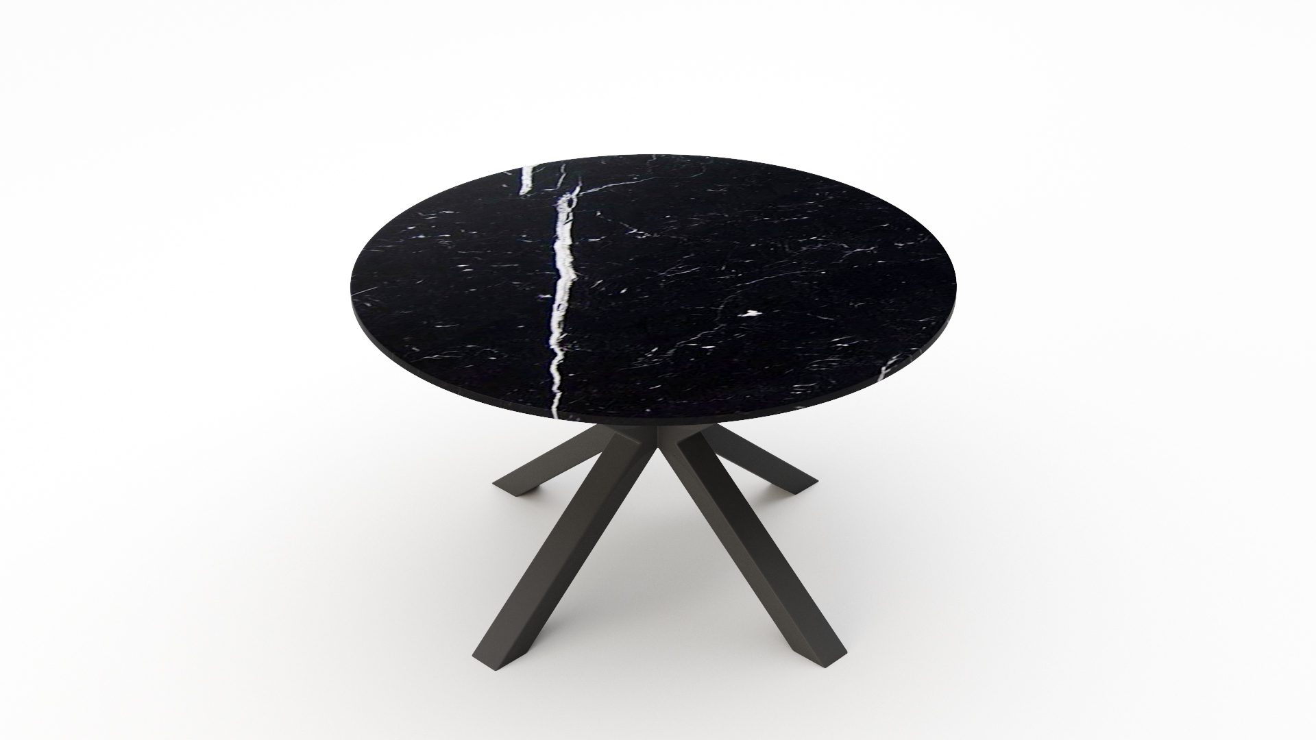 Ronde marmeren eettafel Croce – Nero Marquina